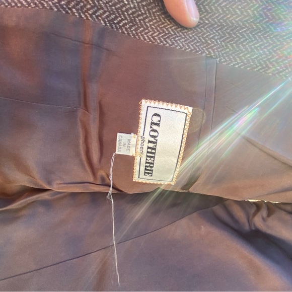 Vintage Blazer Lou Myles Wool Sport Coat three Button Herringbone Union Made - Picture 4 of 16